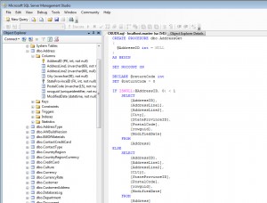 Stored procedures generated